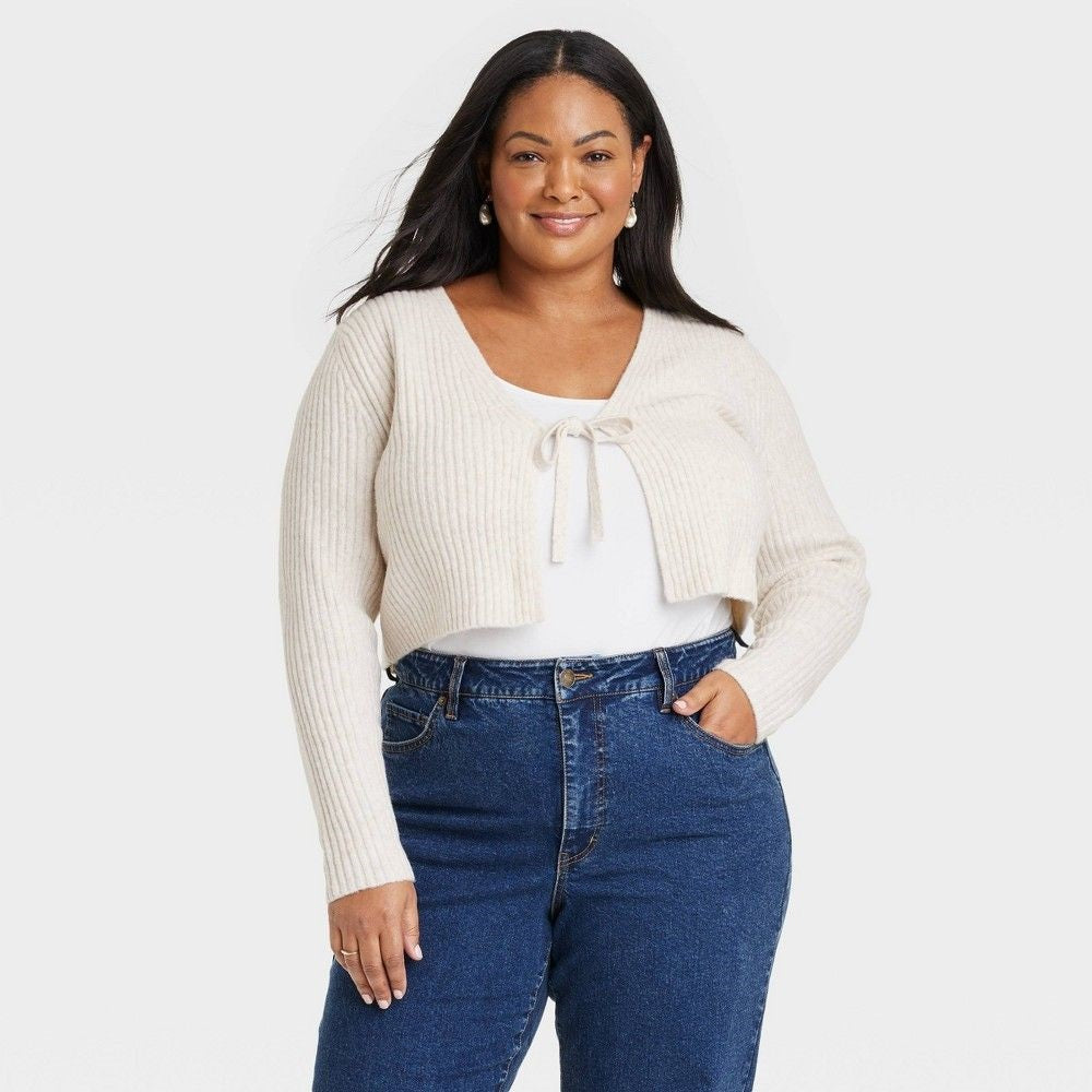 Saco dama Ava Viv hilo corto Plus Size de atar